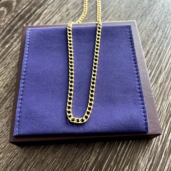 EUC Missoma x Lucy Williams Flat Curb Chain Necklace 18k Gold Vermeil Layering - Picture 6 of 14